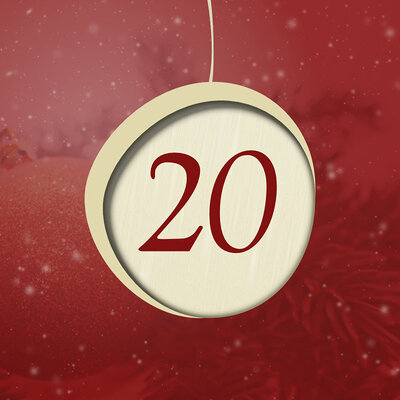 Adventliches Motiv mit der Zahl 20