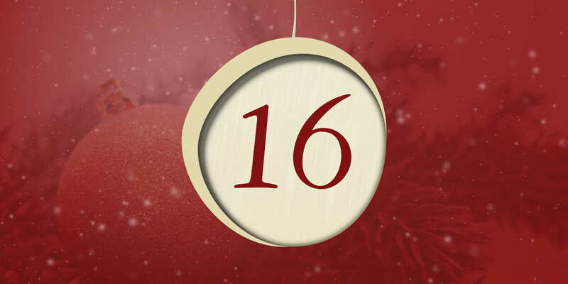 Adventliches Motiv mit der Zahl 16
