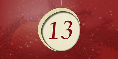 Adventliches Motiv mit der Zahl 13