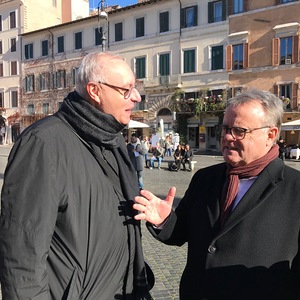 Am Tag vor der Audienz: Zwei Pilger inkognito auf der Piazza Navona