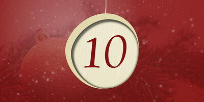 Adventliches Motiv mit der Zahl 10