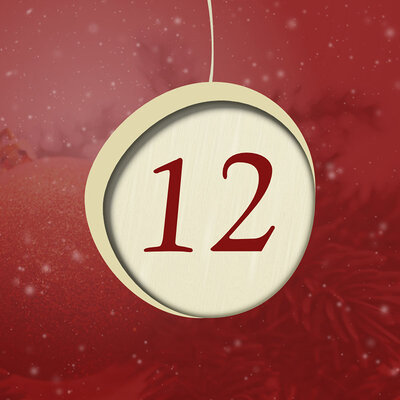 Adventliches Motiv mit der Zahl 12