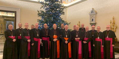 Die österreichischen Bischöfe beim Ad-Limina-Besuch, 12. bis 16. Dezember 2022, im Vatikan.