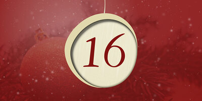 Adventliches Motiv mit der Zahl 16