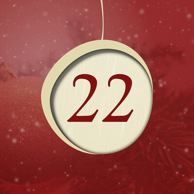 Adventliches Motiv mit der Zahl 22