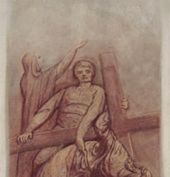 Jesus fällt zum dritten Mal unter dem Kreuz