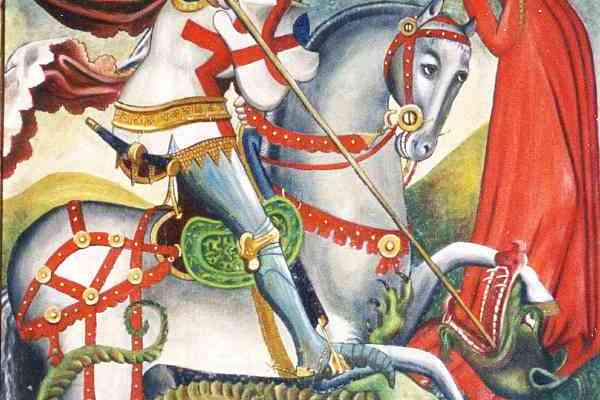 Sankt St Georg Ring 925 Silber Drache Russland Heiliger Schutzpatron Ritterorden
