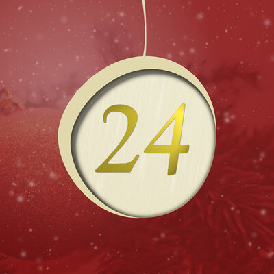 Adventliches Motiv mit der Zahl 24