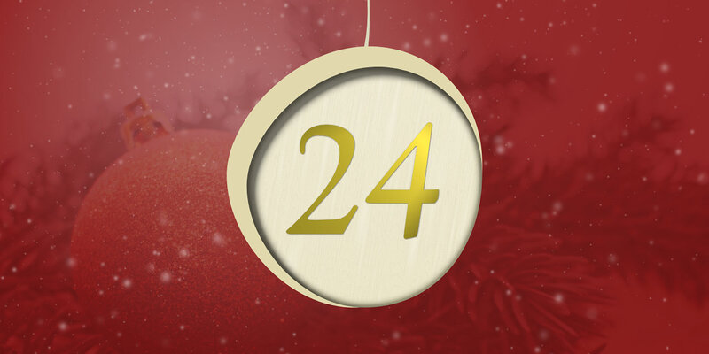 Adventliches Motiv mit der Zahl 24