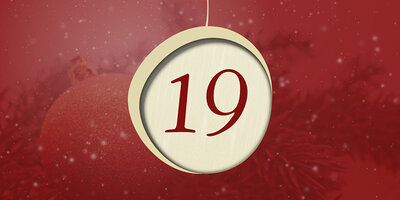 Adventliches Motiv mit der Zahl 19