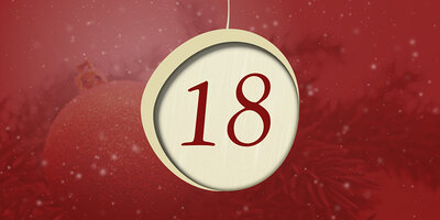 Adventliches Motiv mit der Zahl 18