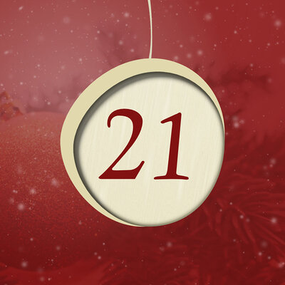 Adventliches Motiv mit der Zahl 21
