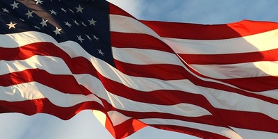 Die amerikanische Flagge.