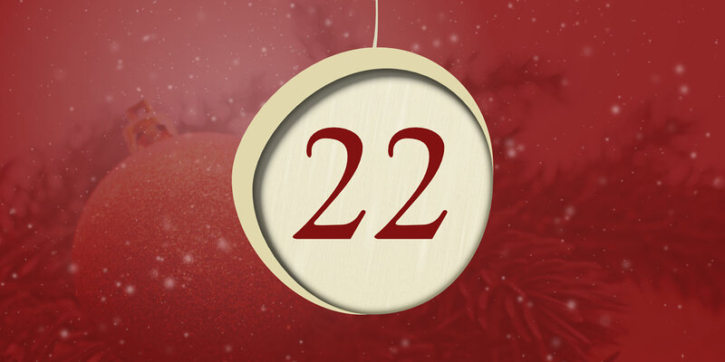 Adventliches Motiv mit der Zahl 22