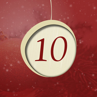 Adventliches Motiv mit der Zahl 10