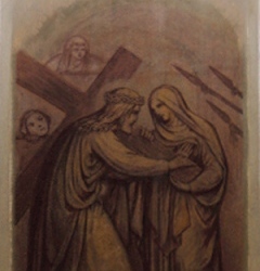 Jesus begegnet seiner Mutter Maria