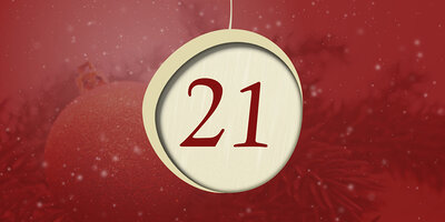 Adventliches Motiv mit der Zahl 21