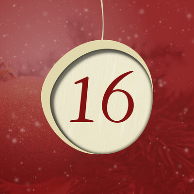 Adventliches Motiv mit der Zahl 16