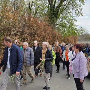 Palmprozession in die Pfarrkirche