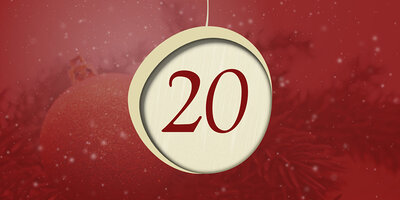 Adventliches Motiv mit der Zahl 20