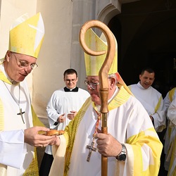 Diözesanbischof Ägidius J. Zsifkovics und Kardinal Jean-Claude Hollerich