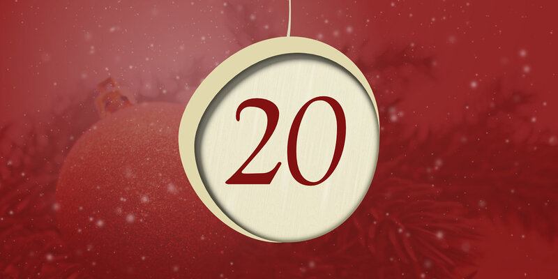 Adventliches Motiv mit der Zahl 20