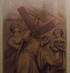 Jesus fällt zum ersten Mal unter dem Kreuz