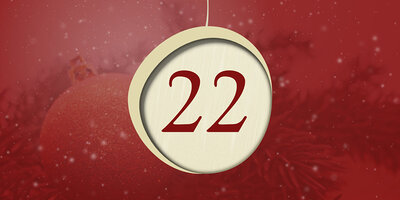 Adventliches Motiv mit der Zahl 22