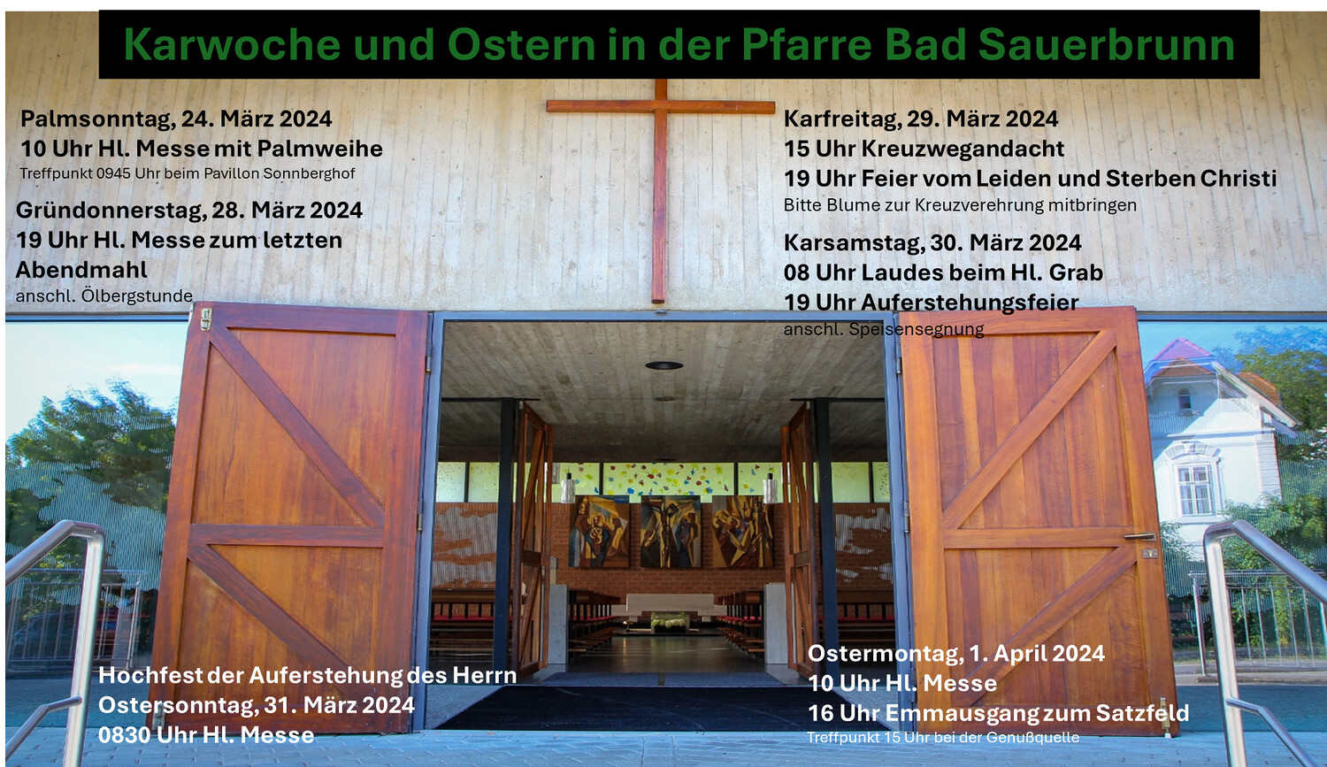 Karwoche und Ostern / hermann dittrich Einladung