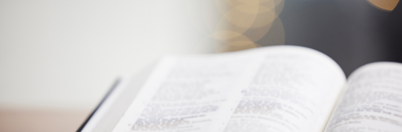 Eine aufgeschlagene Bibel.